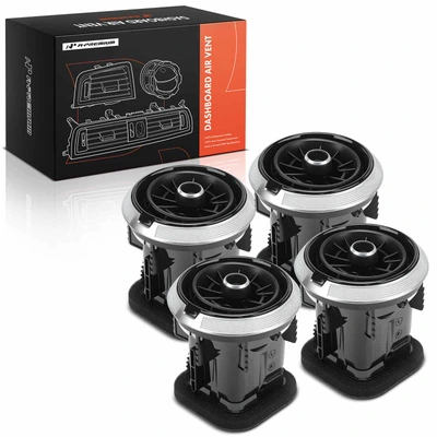 4 Pcs Front Black Dash Air Vent