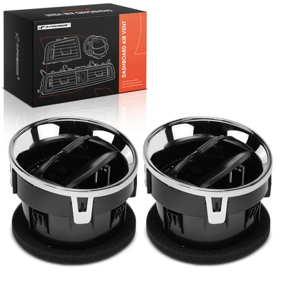 2 Pcs Front Driver & Passenger Black Dashboard AC Air Vent