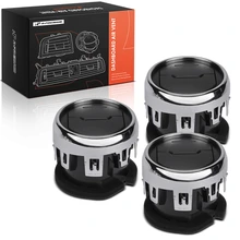 3 Pcs Front Center Black & Chrome Dash Air Vent for 2015-2022 Ford Mustang