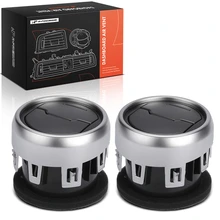 2 Pcs Front Center Black & Sliver Dash Air Vent for 2015-2022 Ford Mustang