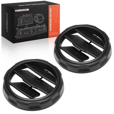 2 Pcs Black Rear Center Console Air Vent Grille Bezel