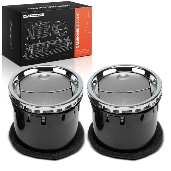 2 Pcs Chrome Silver AC Heater Air Vent HVAC Vent Duct for Ford F-150 2004-2008 Lincoln