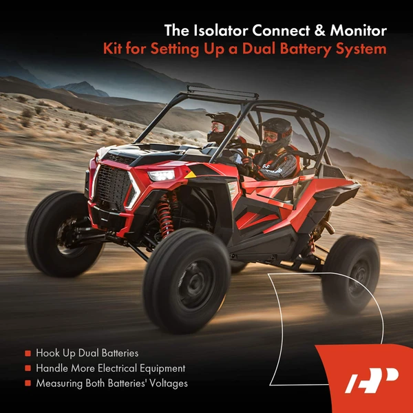 Dual Battery Isolator Connect & Monitor Kit for Honda Pioneer 500 700 1000 Talon