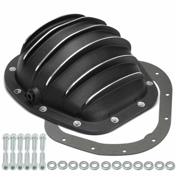 Rear Differential Cover with Gasket & Drain Plug for 1999-2009 2011-2016 Ford F-350