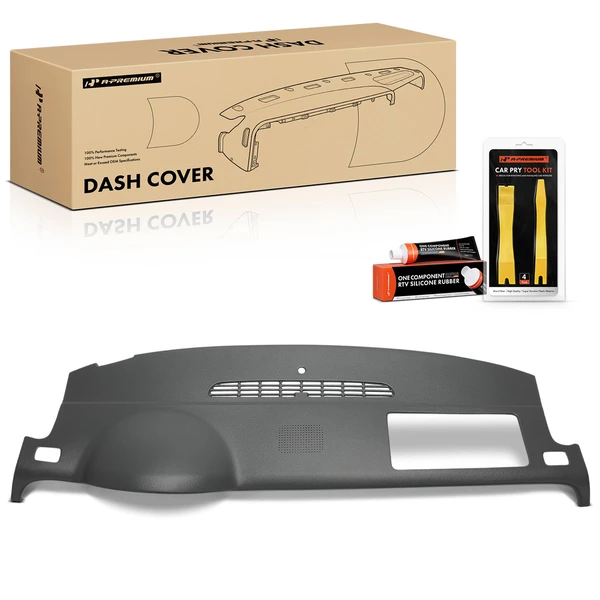 Upper Titanium Dash Cover With Speaker Holes for 2007-2013 Chevrolet Silverado 1500
