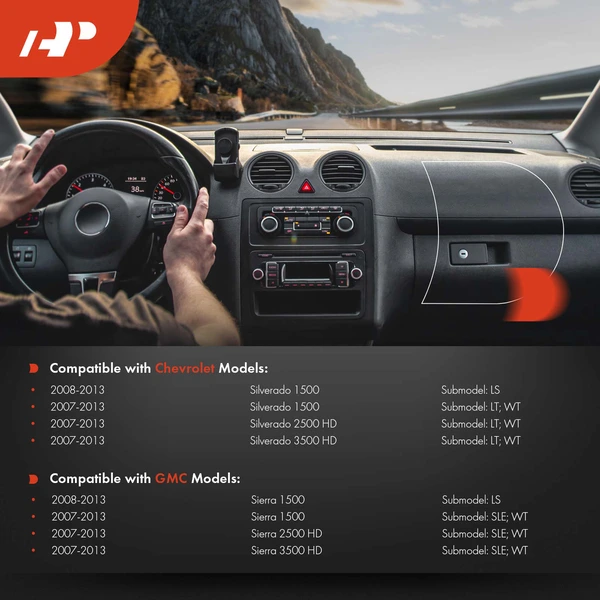 Upper Cashmere Dash Cover for Chevy Silverado 1500 2500 HD 07-13 GMC Sierra 1500