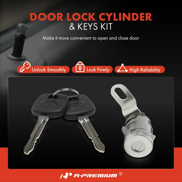 Rear Tailgate Door Lock Cylinder Set with Keys for Toyota Tundra 2007-2013 Pickup