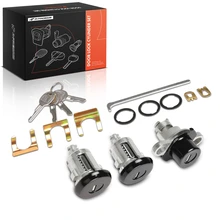3 Pcs Front Driver & Passenger Doors & Hatch Lock Cylinder Set for 1993-2002 Chevrolet Camaro