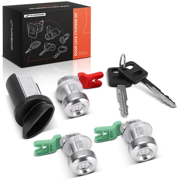 4 Pcs Door Lock Cylinder Set with 2 Keys for 1998-2007 Ford F-250