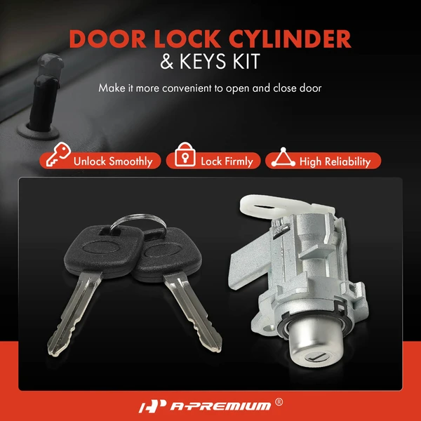 Back Door Lock Cylinder Set with Keys for Toyota Yaris 2007-2011
