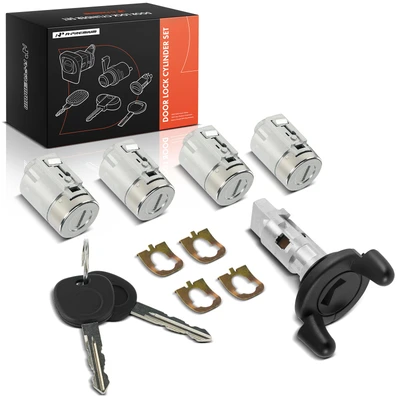 5 Pcs Door Lock Cylinder Set with 2 Keys