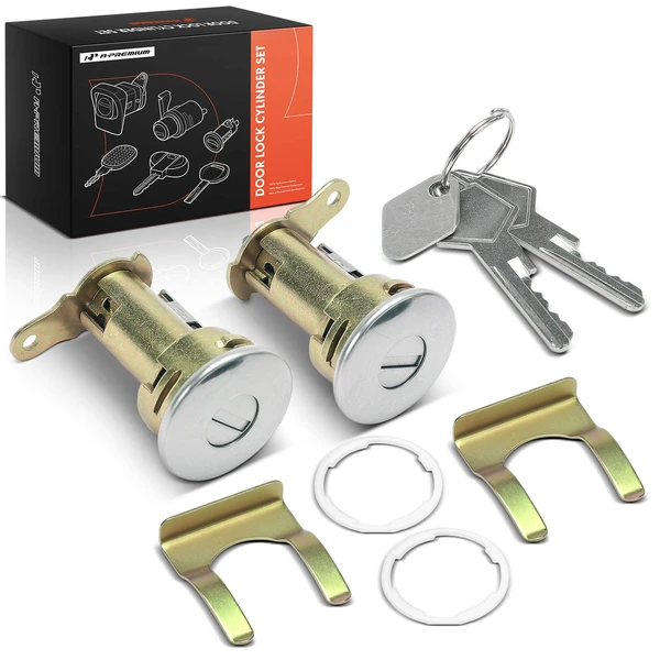 2 Pcs Door Lock Cylinder Set with 2 Keys for Dodge Charger 1966-1978 1983-1986