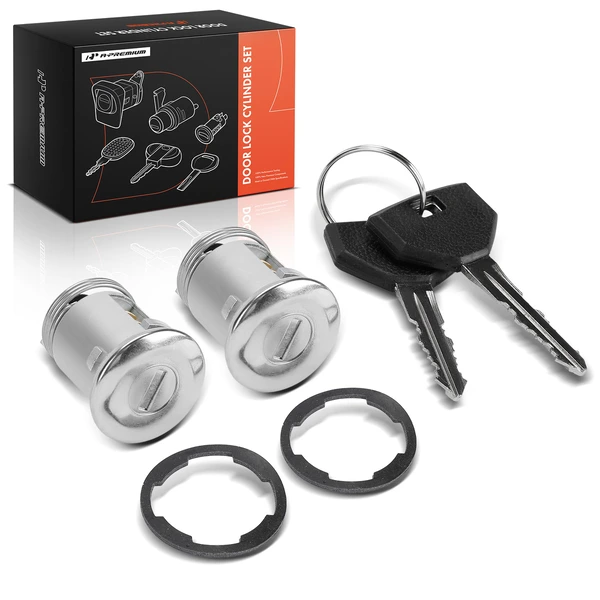 2 Pcs Door Lock Cylinder Set with Keys for Jeep ZJ Grand Cherokee YJ SJ Dodge Chrysler