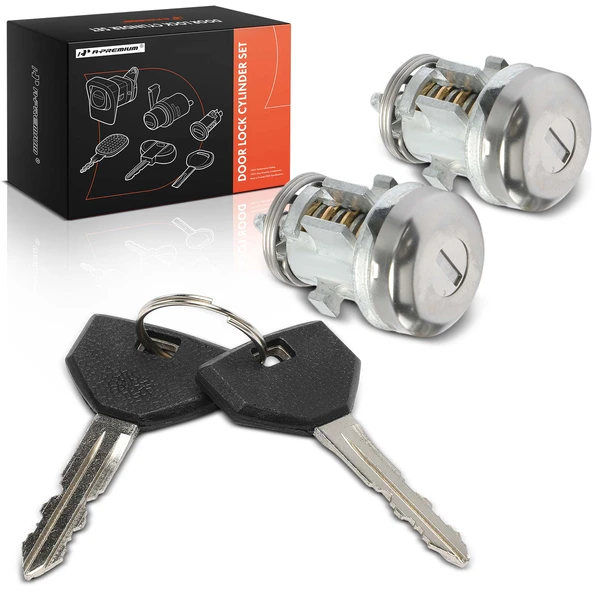 2 Pcs Front Door Lock Cylinder Set with 2 Keys for 1993-1997 Dodge Intrepid