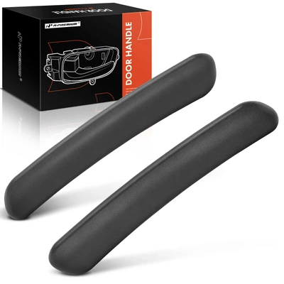 2 Pcs Front Textured Black Interior Pull Door Handle