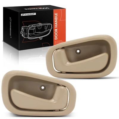 2 Pcs Left & Right Beige Interior Door Handle