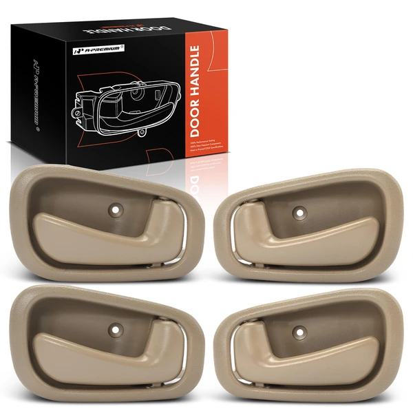 4 Pcs Front & Rear Beige Interior Door Handle for 1998-2002 Toyota Corolla