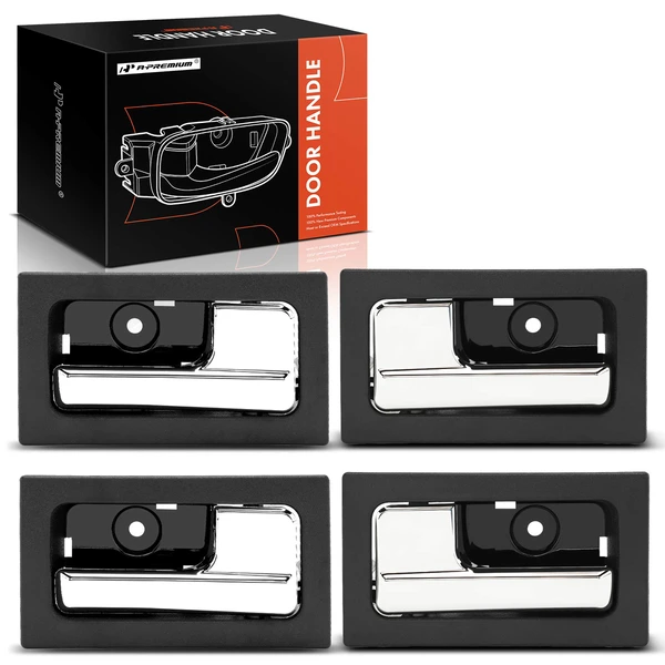 4 Pcs Front & Rear Textured Black Interior Door Handle for 2009-2014 Ford F-150