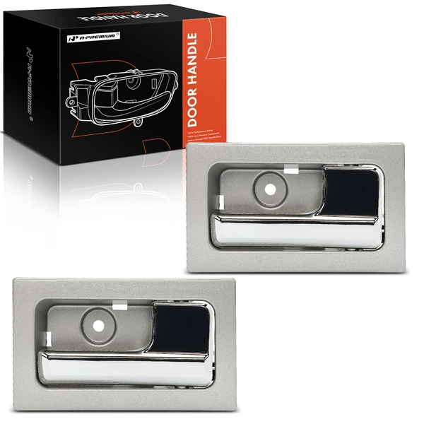2 Pcs Platinum Chrome Interior Door Handle for 2009-2014 Ford F-150