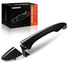 Rear Driver or Passenger Black Exterior Door Handle without Keyhole