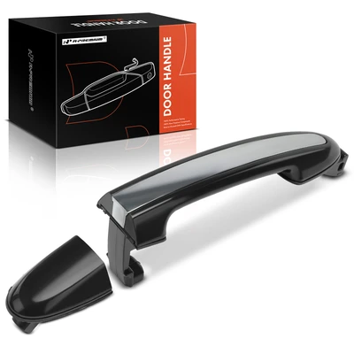 Front Passenger or Rear Black Exterior Door Handle without Keyhole