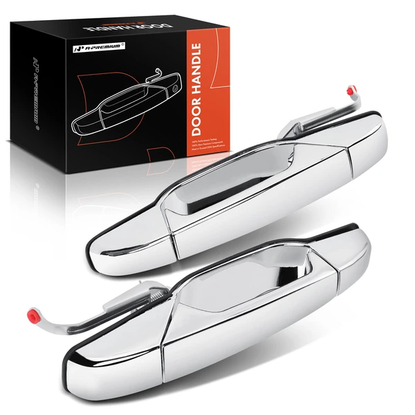 2 Pcs Rear Chrome Exterior Door Handle for 2007-2013 Chevrolet Suburban 2500