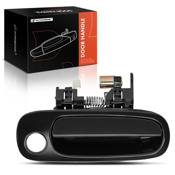 Front Right Smooth Black Exterior Door Handle for 1998-2002 Chevrolet Prizm