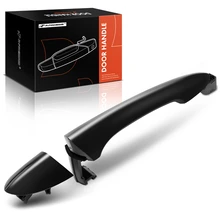 Front Passenger Black Exterior Door Handle without Keyhole