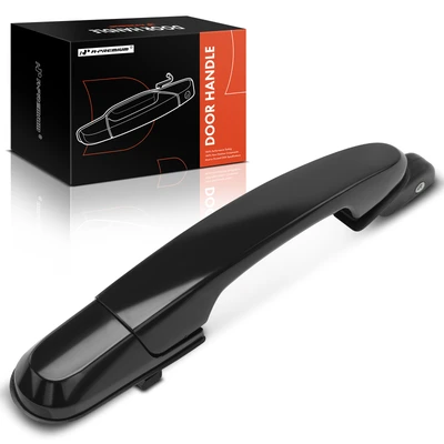 Rear Driver Black Exterior Door Handle without Keyhole