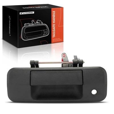 Textured Black Tailgate Latch Handle