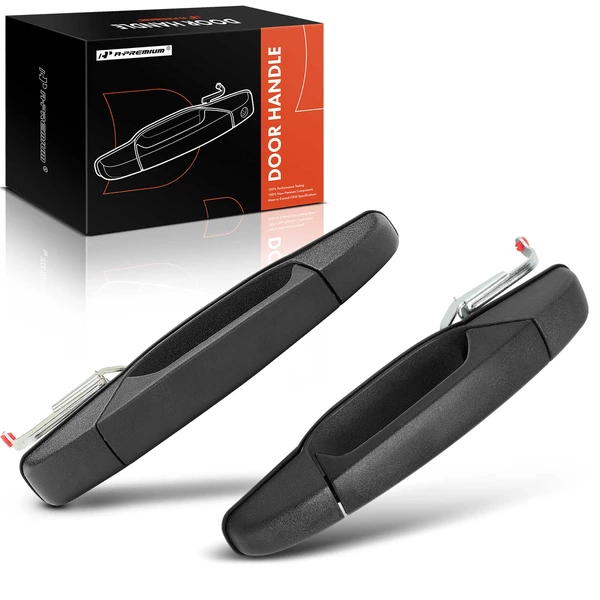 2 Pcs Rear Textured Black Rear Exterior Door Handle for 2007-2014 GMC Yukon