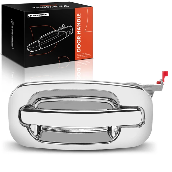 Rear Driver Chrome Exterior Door Handle without Keyhole for 2001-2006 Chevrolet Silverado 2500 HD