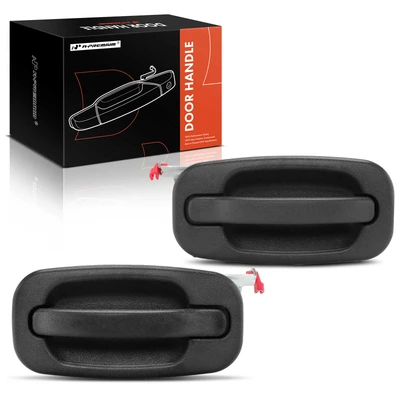 2 Pcs Rear Textured Black Rear Exterior Door Handle
