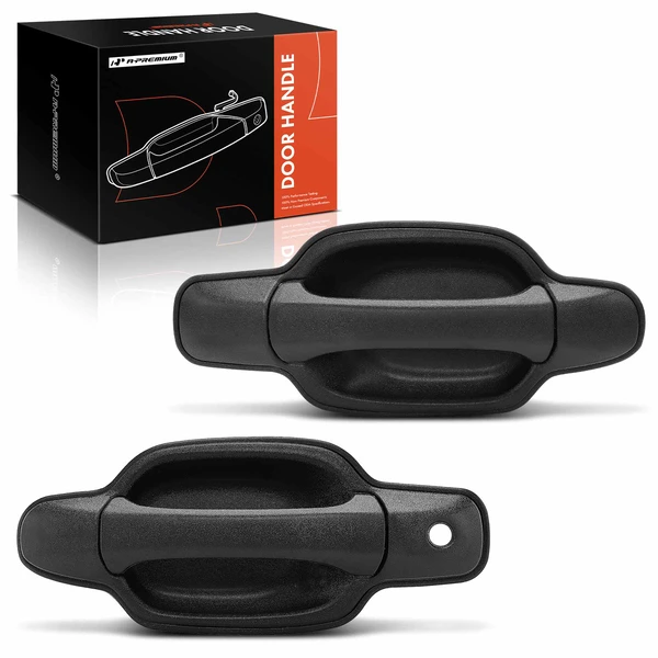 2 Pcs Front Textured Black Exterior Door Handle for Chevy Colorado GMC Canyon