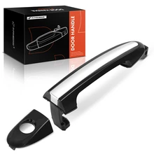 Front Driver Black Exterior Door Handle with Keyhole