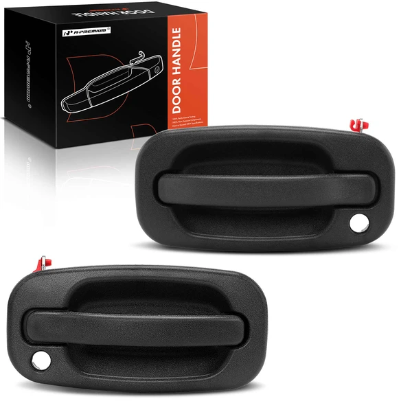 2 Pcs Front Textured Black Exterior Door Handle for Chevy Silverado 99-07 GMC