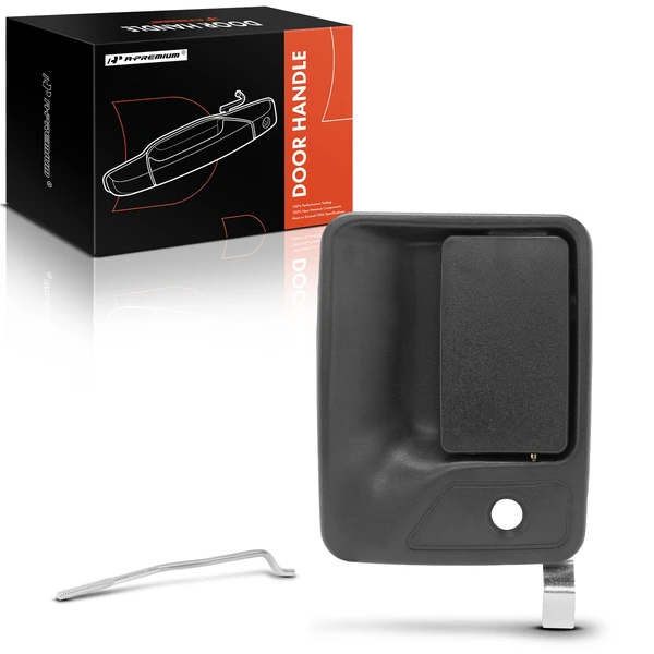 Front Driver Textured Black Exterior Door Handle for 1999-2016 Ford F-550 Super Duty