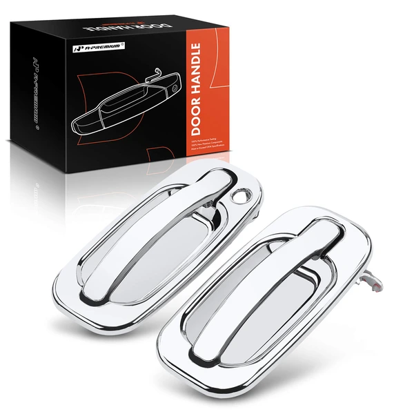2 Pcs Front Chrome Exterior Door Handle for 1999-2006 Chevrolet Silverado 1500