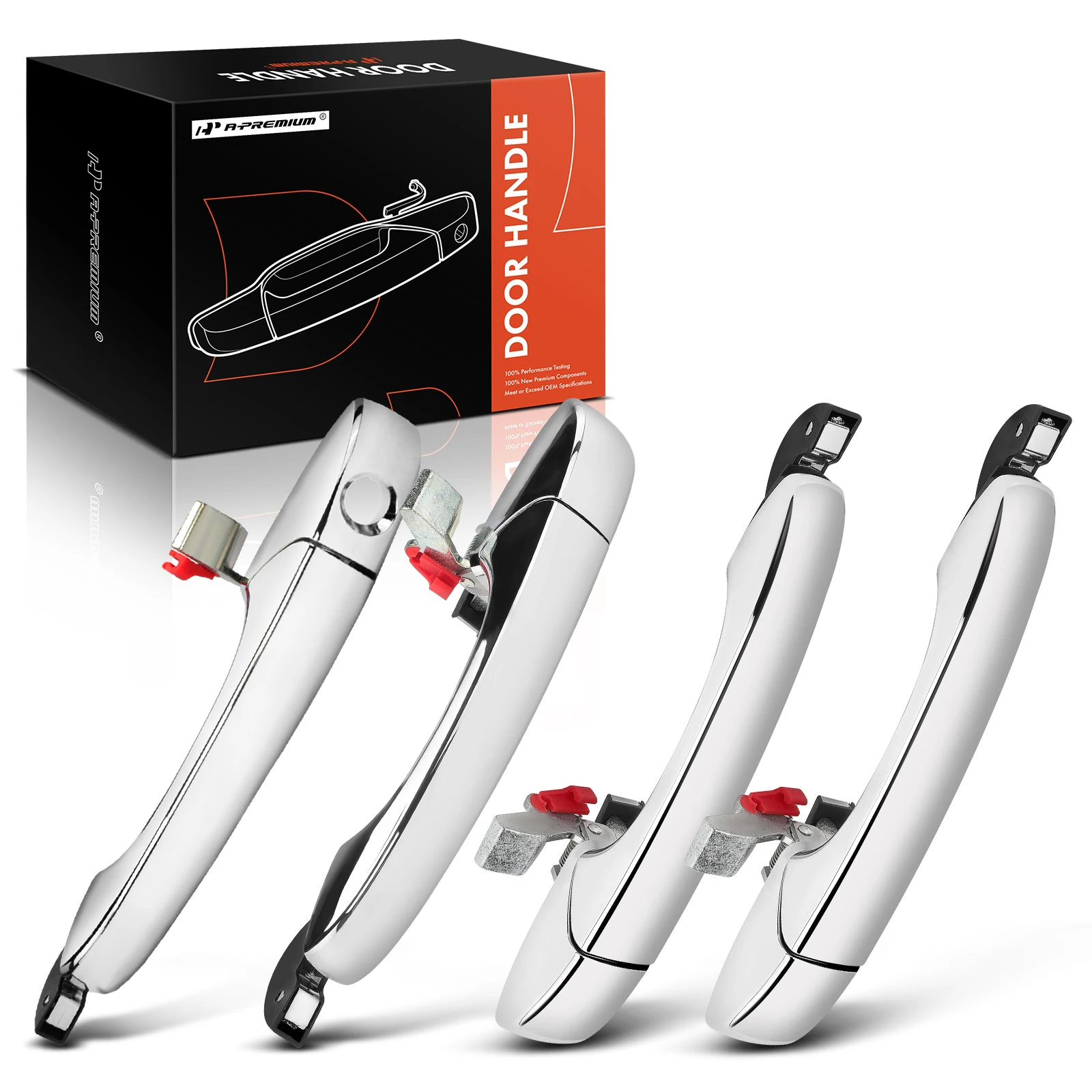 The A-premium 4 Pcs Front & Rear Chrome Exterior Door Handle for Chrysler 300 2005-2010 Dodge Image 