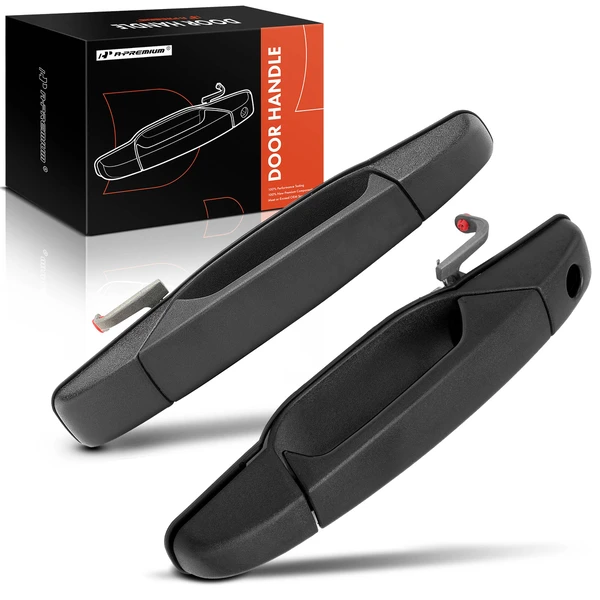 2 Pcs Front Textured Black Exterior Door Handle for Chevy Silverado 1500 07-13