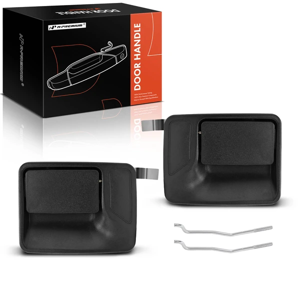 2 Pcs Rear Textured Black Exterior Door Handle for 1999-2015 Ford F-550 Super Duty