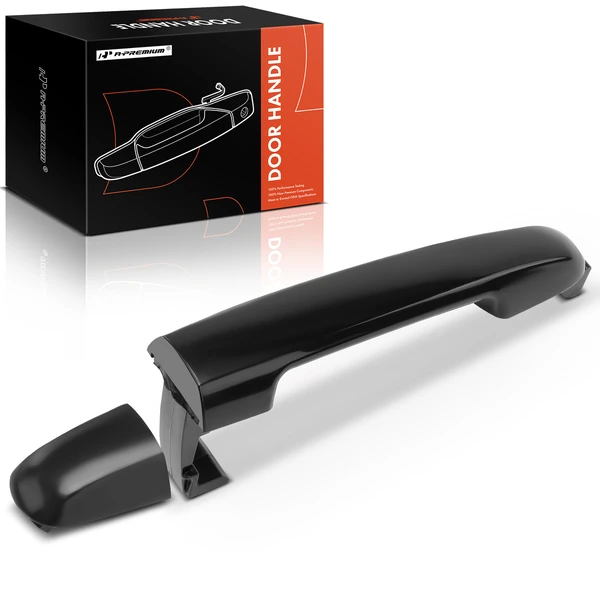 Front Passenger Black Exterior Door Handle without Keyhole for Hyundai Sonata 2006-2010