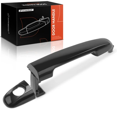 Front Driver Black Exterior Door Handle with Keyhole
