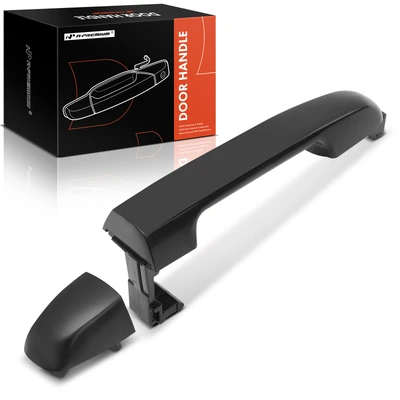 Smooth Black Exterior Door Handle without Keyhole