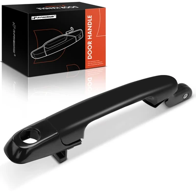 Front Driver Black Exterior Door Handle with Keyhole