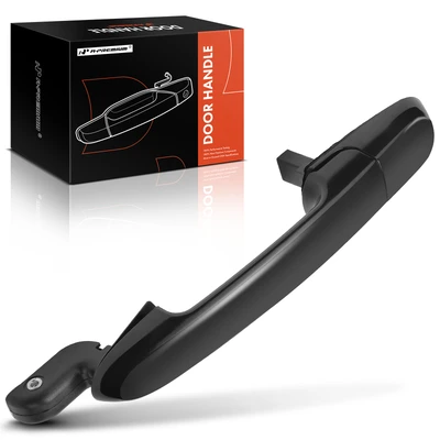Rear Passenger Black Exterior Door Handle without Keyhole