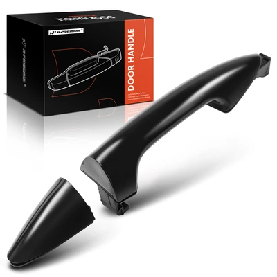 Rear Driver Black Exterior Door Handle without Keyhole
