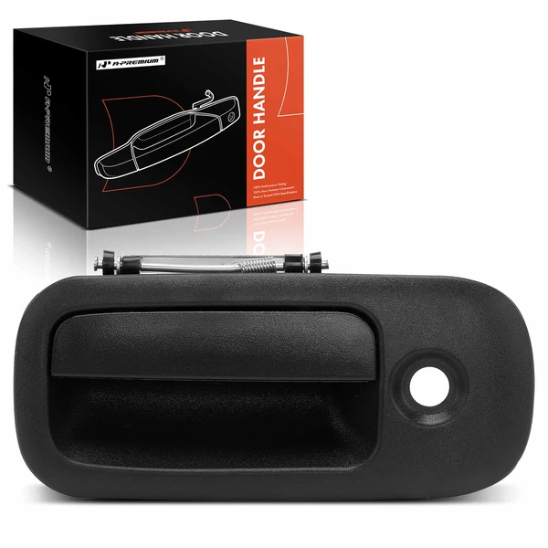 Front Driver Black Exterior Door Handle with Key Hole for Chevy Express GMC