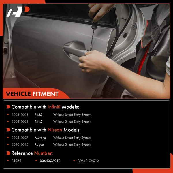 Front Driver Chrome Exterior Door Handle for Nissan Murano INFINITI FX35 FX45