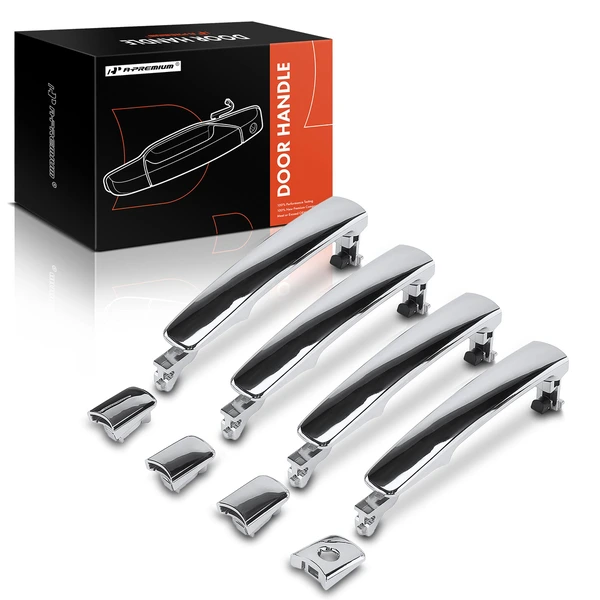 4 Pcs Front & Rear Chrome Exterior Door Handle for 2003-2008 INFINITI FX35